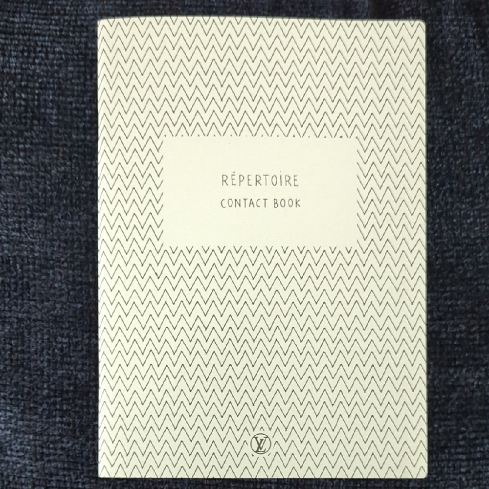 Louis Vuitton White Contact Book with Zigzag Design